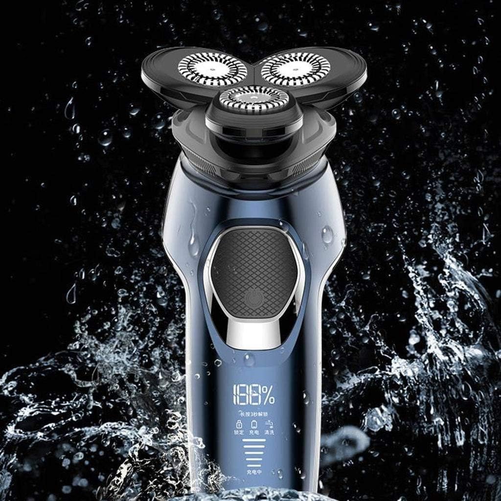 Electric Shaver- Rotary Razor Men Cordless Beard Trimmer Wet Dry Shaver Waterproof, Full Body Wash Beard Razor Smart Rechargeable Shaver