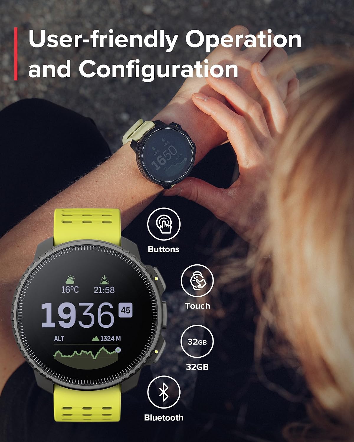 SUUNTO Vertical GPS Adventure Watch, Activity Tracker w/Dual-Band GNSS & Offline Maps, Supports 95+ Sports, Training Metrics & Recovery Insights, Solar Charging Opt. for 1yr Daily Use