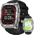 KOSPET Tank M4 Smart Watch for Men, Full Stainless Steel, GPS & Offline Maps,10ATM Waterproof 45m Freediving, 50-Day Battery, Bluetooth Calls, 24/7 Heart Monitor, for Android & iOS
