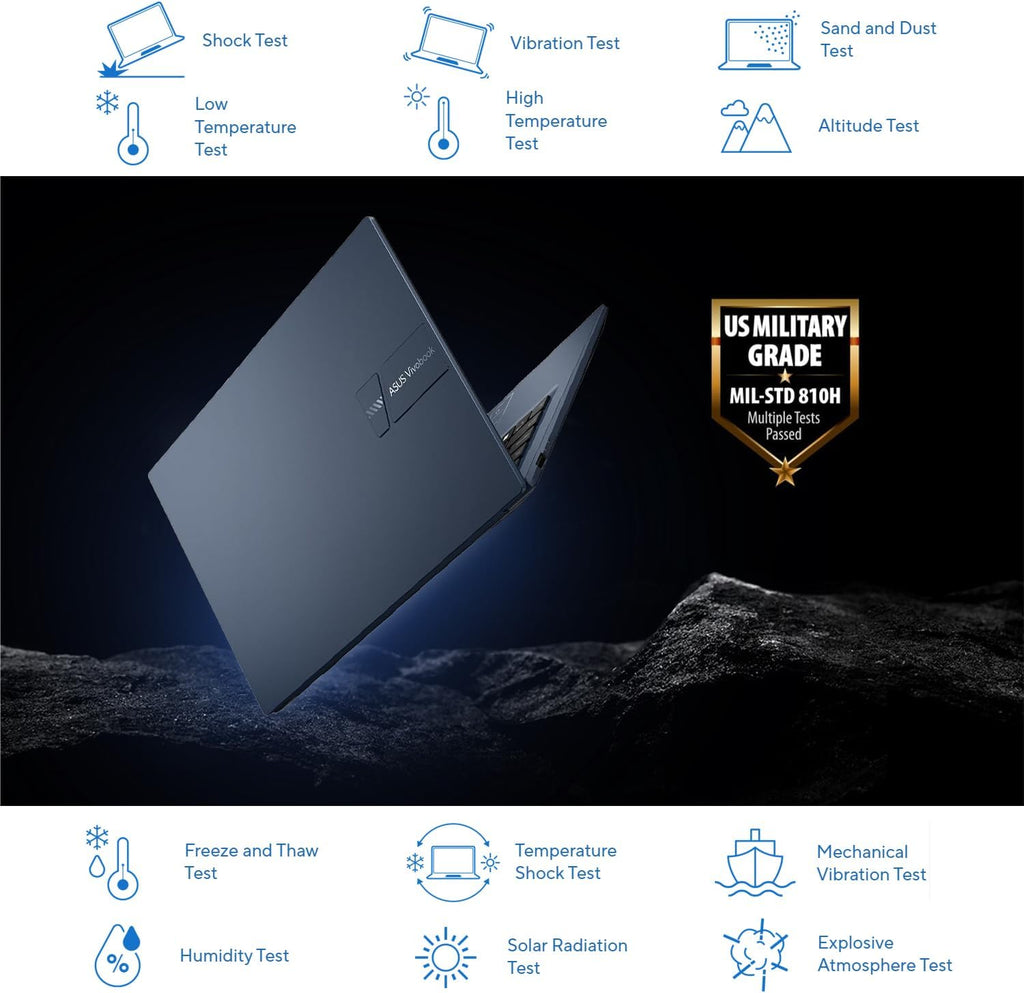 ASUS VivoBook Laptop | 16GB RAM | 1TB PCIe SSD Storage | 14' FHD Display | Intel 12th Generation 6 Core Processor | Bluetooth | HDMI | Thin & Light | Windows 11 Pro | w/WOWPC Recovery USB