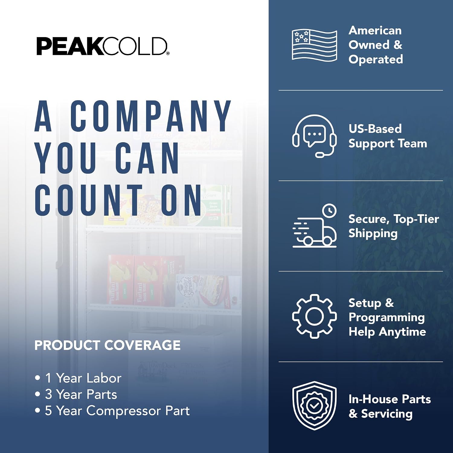 PEAKCOLD 1-Door Counter Height Beverage Refrigerator - 36' Wide Energy Efficient Black Beer Fridge With Glass Door & White LED Lighting - Commercial Back Bar Cooler