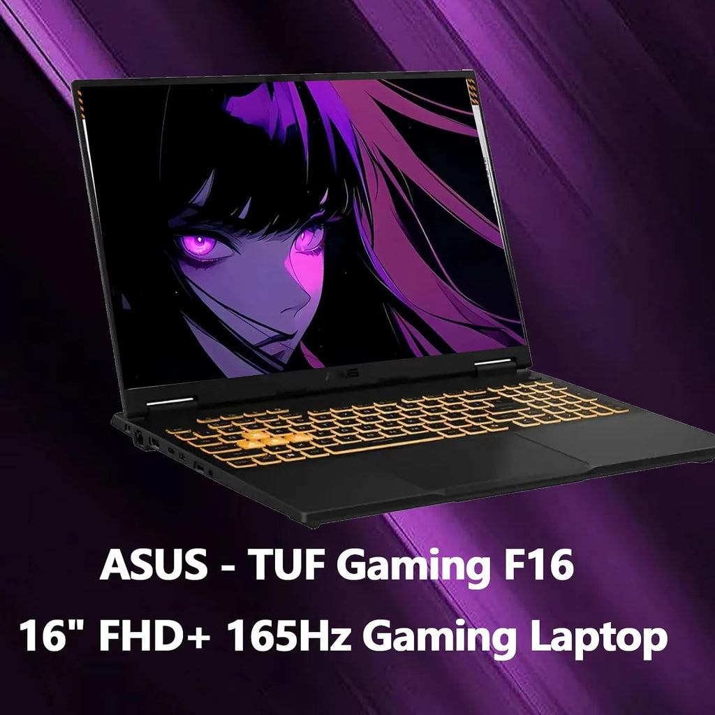 ASUS TUF F16 Gaming Laptop - 16' FHD Display(1900×1200), Intel 16-Core i7-14650HX, NVIDIA GeForce RTX 5060, Win 11 Pro, WiFi 6E, Backlit Keyboard, w/Accessories, 32GB RAM, 1TB SSD