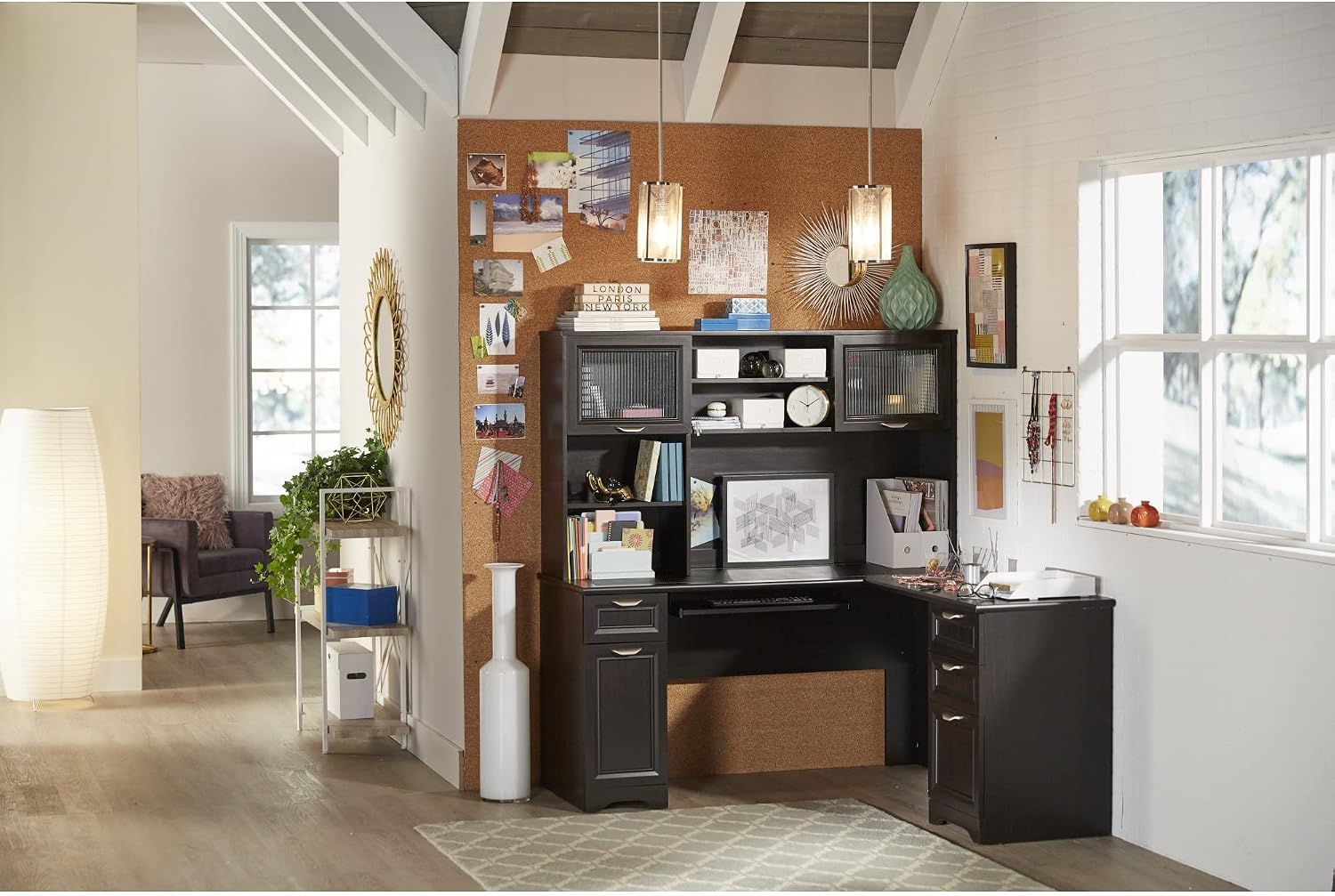 Realspace® Magellan 59'W L-Shape Corner Computer Desk, Espresso