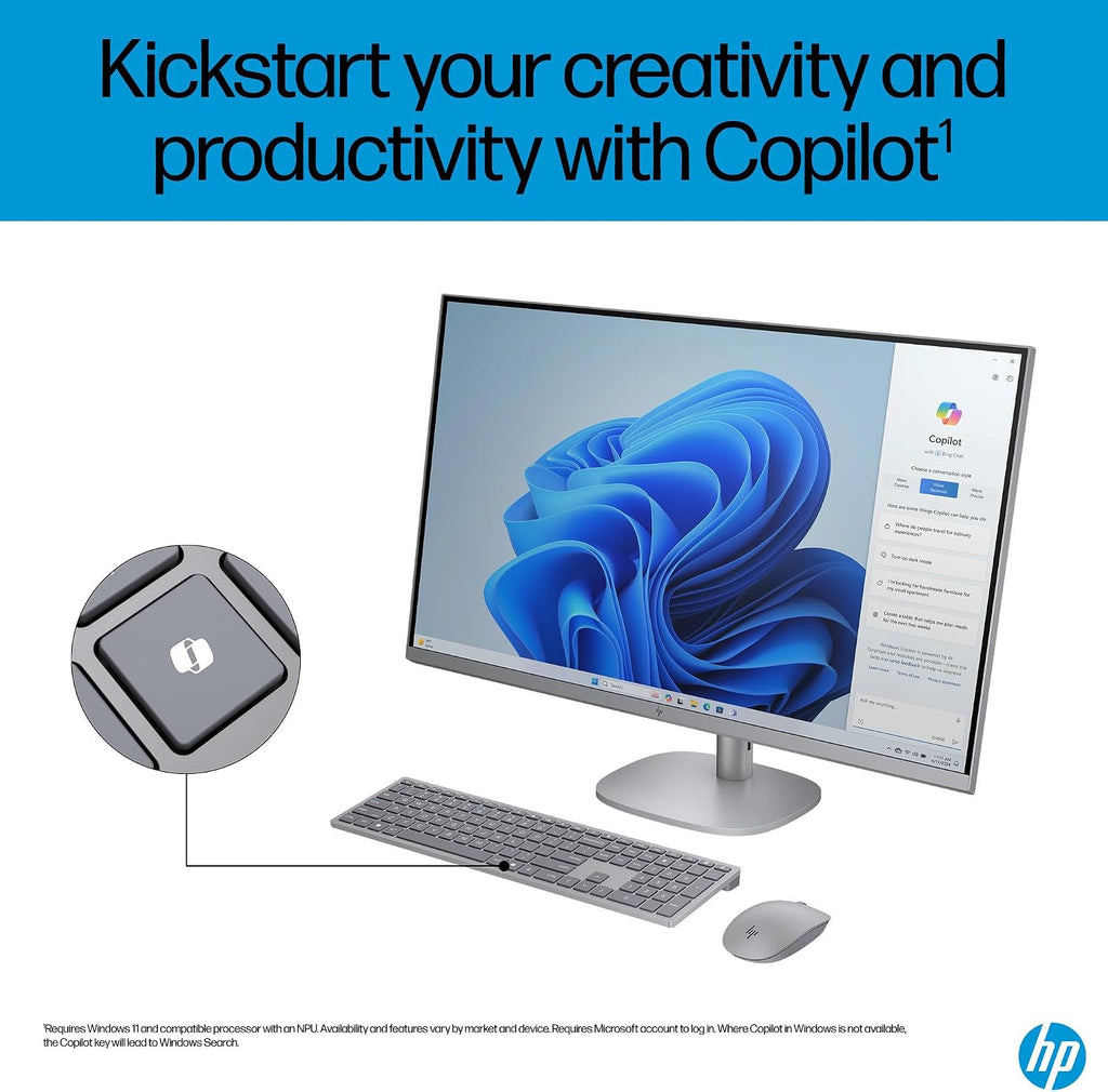 HP OmniStudio X 32 31.5' 4K UHD (3840x2160) All-in-One Desktop PC - Intel Core Ultra 7 258V up to 4.8 GHz, 32GB DDR5 RAM, 1TB NVMe SSD, Intel Arc Graphics, Wireless Keyboard & Mouse, Windows 11 Home