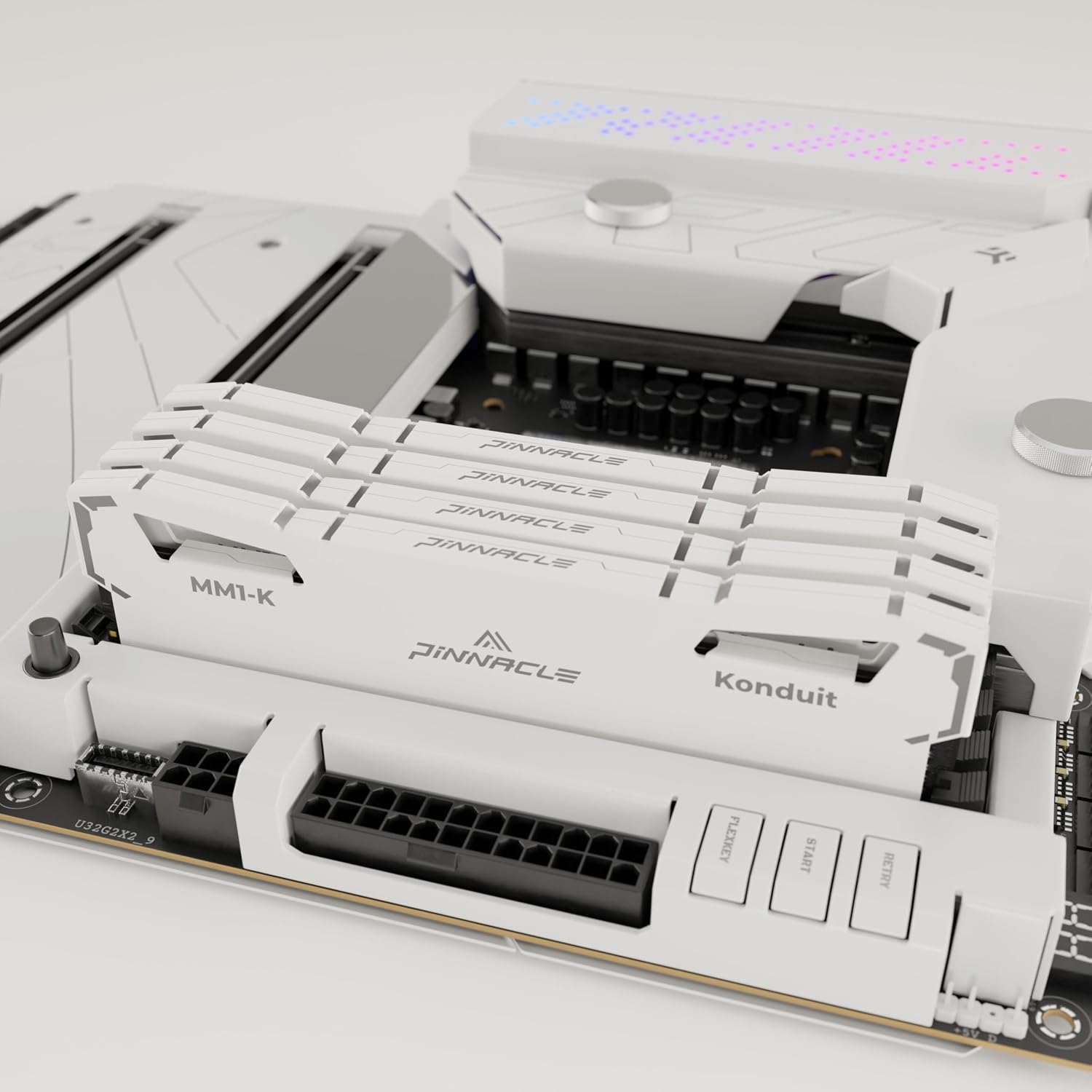 Timetec Pinnacle Konduit 16GB DDR4 3200MHz PC4-25600 CL16-20-20-40 XMP2.0 Overclocking 1.35V Dual Rank Compatible for AMD and Intel Desktop Gaming PC Memory Module - White