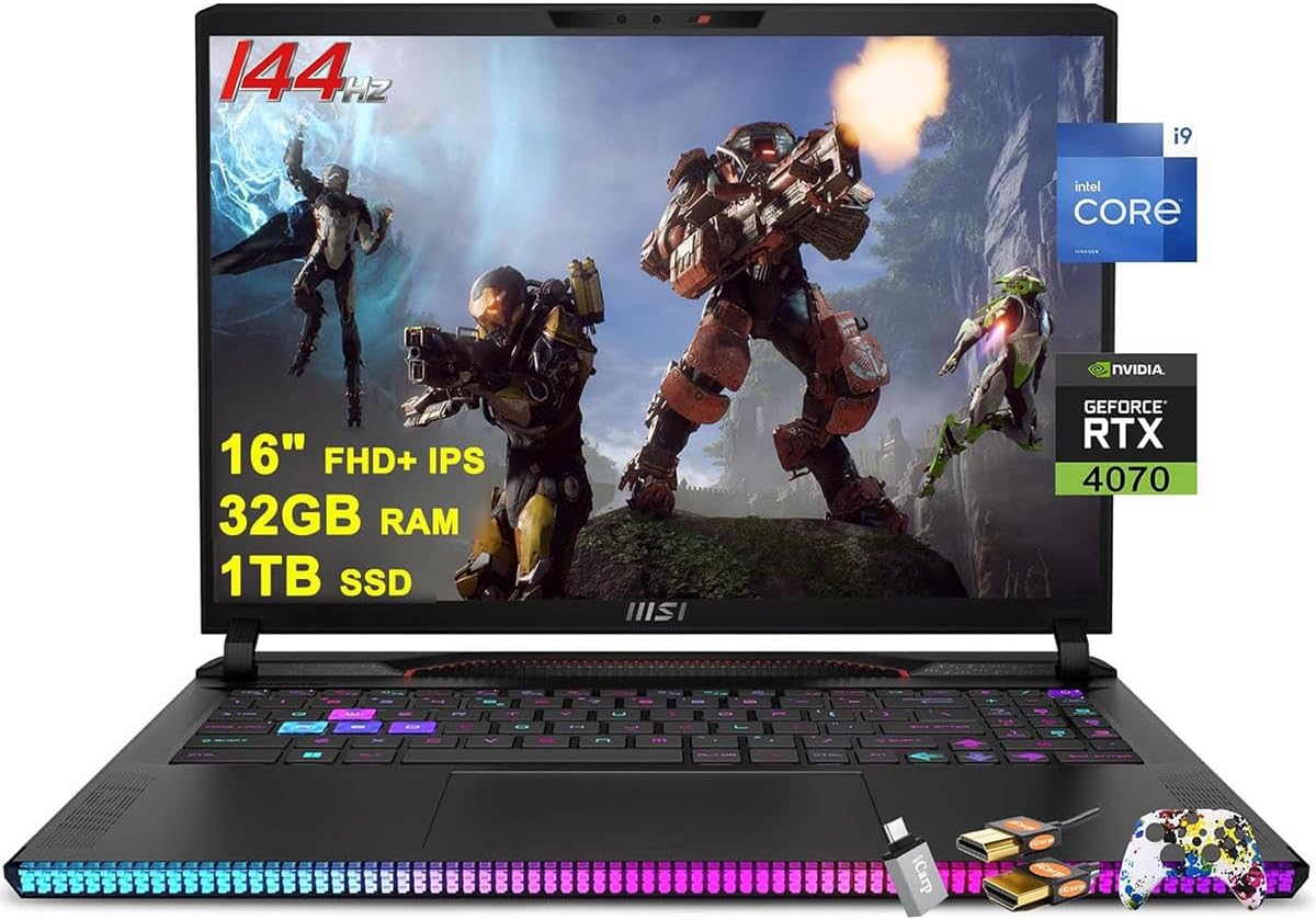 msi Raider GE68Hx 16 in 240Hz Gaming Laptop Intel Core i7-14700HX RTX 4060 16GB 1TB+512GB SSD - W11P - Raider 16 inch Laptop with 240Hz Display Panel. Intel core i7 and Nvidia Geforce RTX4060