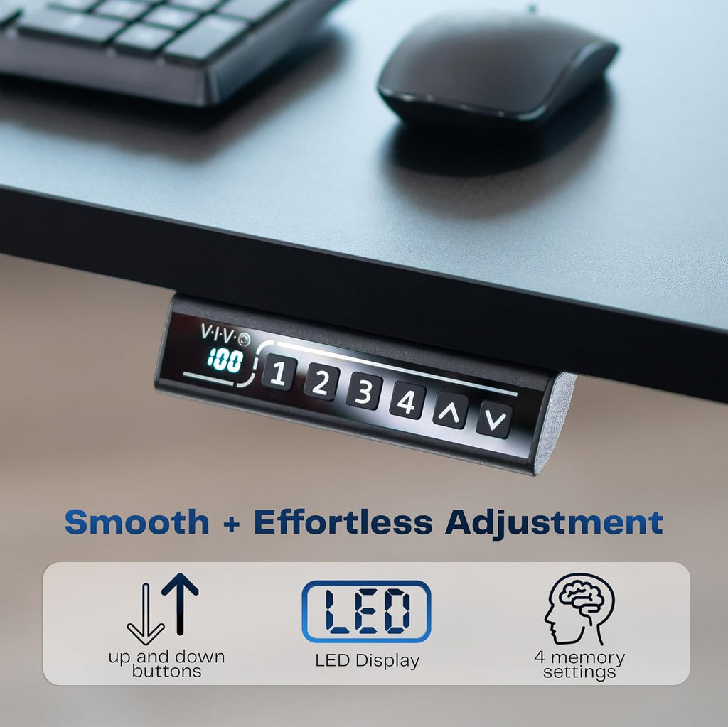 VIVO Large Electric 83 x 30 in Standing Desk, Memory Height Adjustment, 1B Series, Holds 220 lbs, White Top White Frame, DESK-KIT-1W8W