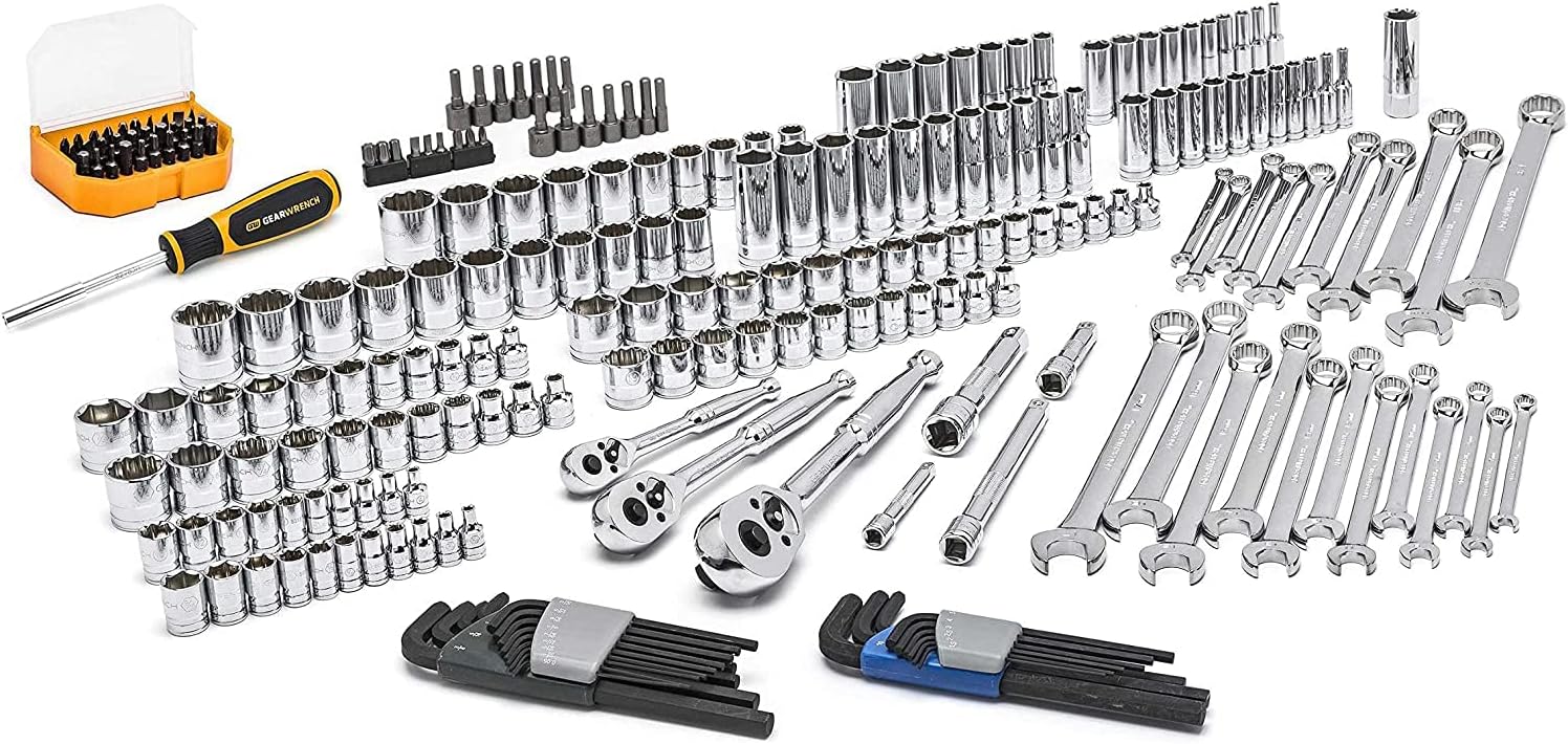 GEARWRENCH 219 Pc. Mechanics Tool Set in 3 Drawer Storage Box - 80940
