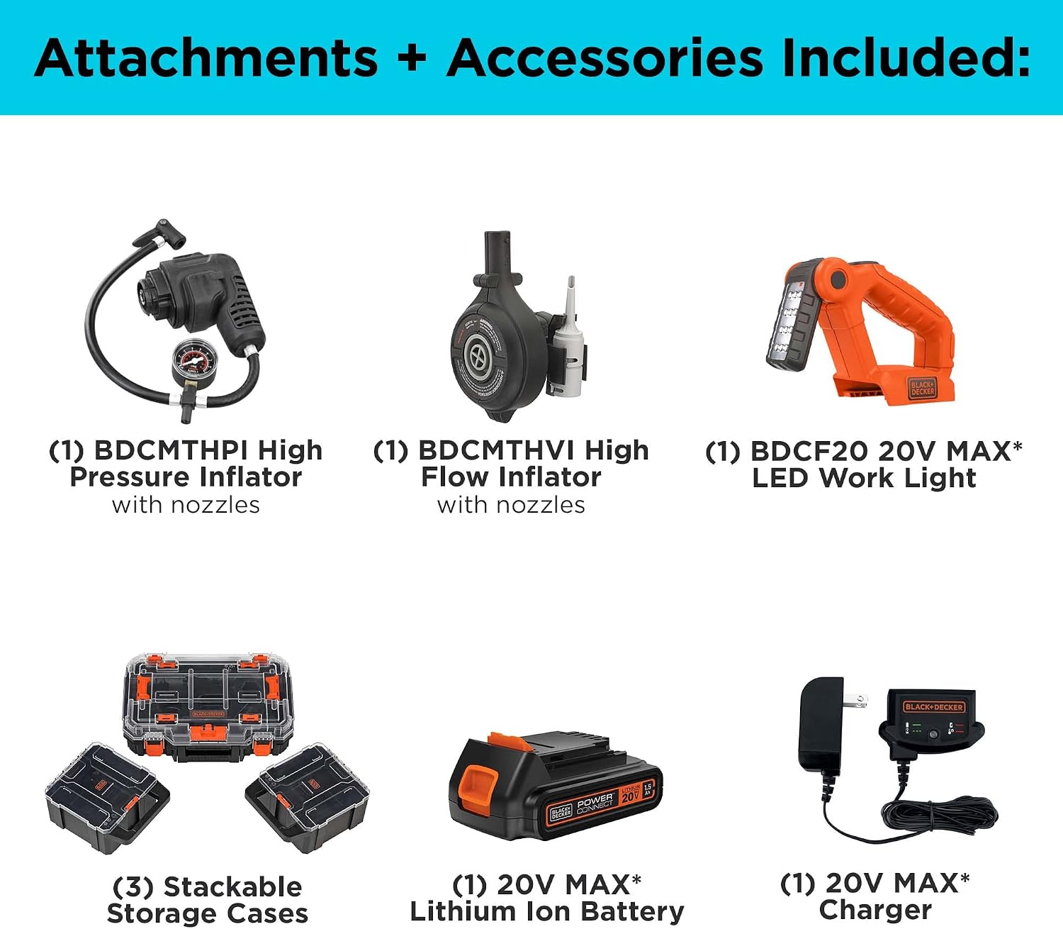 BLACK+DECKER MATRIX 20V MAX Power Tool Kit, Includes Cordless Drill, 8 Attachments and Storage Case (BDCDMT1208KITC1)