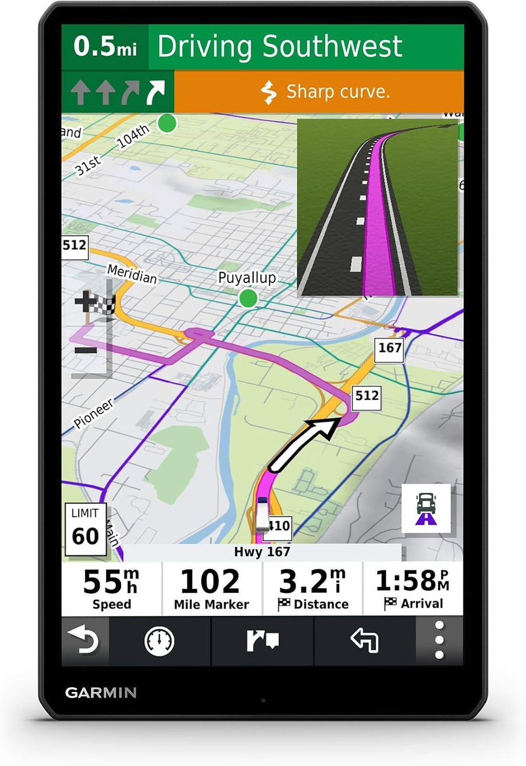 Garmin - dezl OTR800 8 inches GPS Truck Navigator - Black (Renewed)