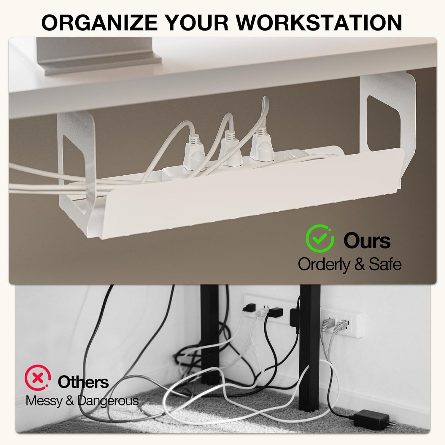 Muvai 71 Inch L Shaped Standing Desk Adjustable Height with Cable Management Tray,Gaming Electric Corner Standing Desk, Sit Stand Computer Table with Reversiable Splice Board, White