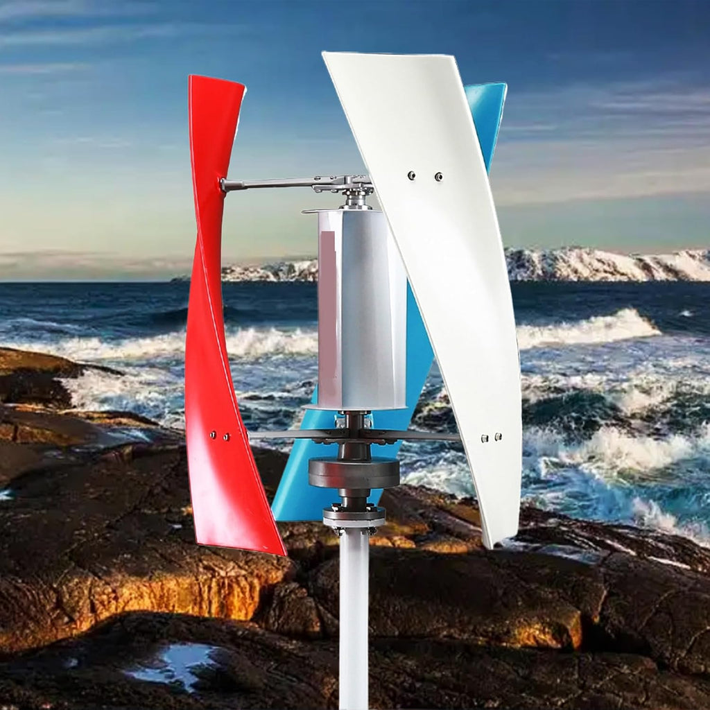 3000W Vertical Wind Turbine Portable Wind Power Generator Kit, Wind Generators for Home Use 12V/24V 48V Turbine Generator Home,12v