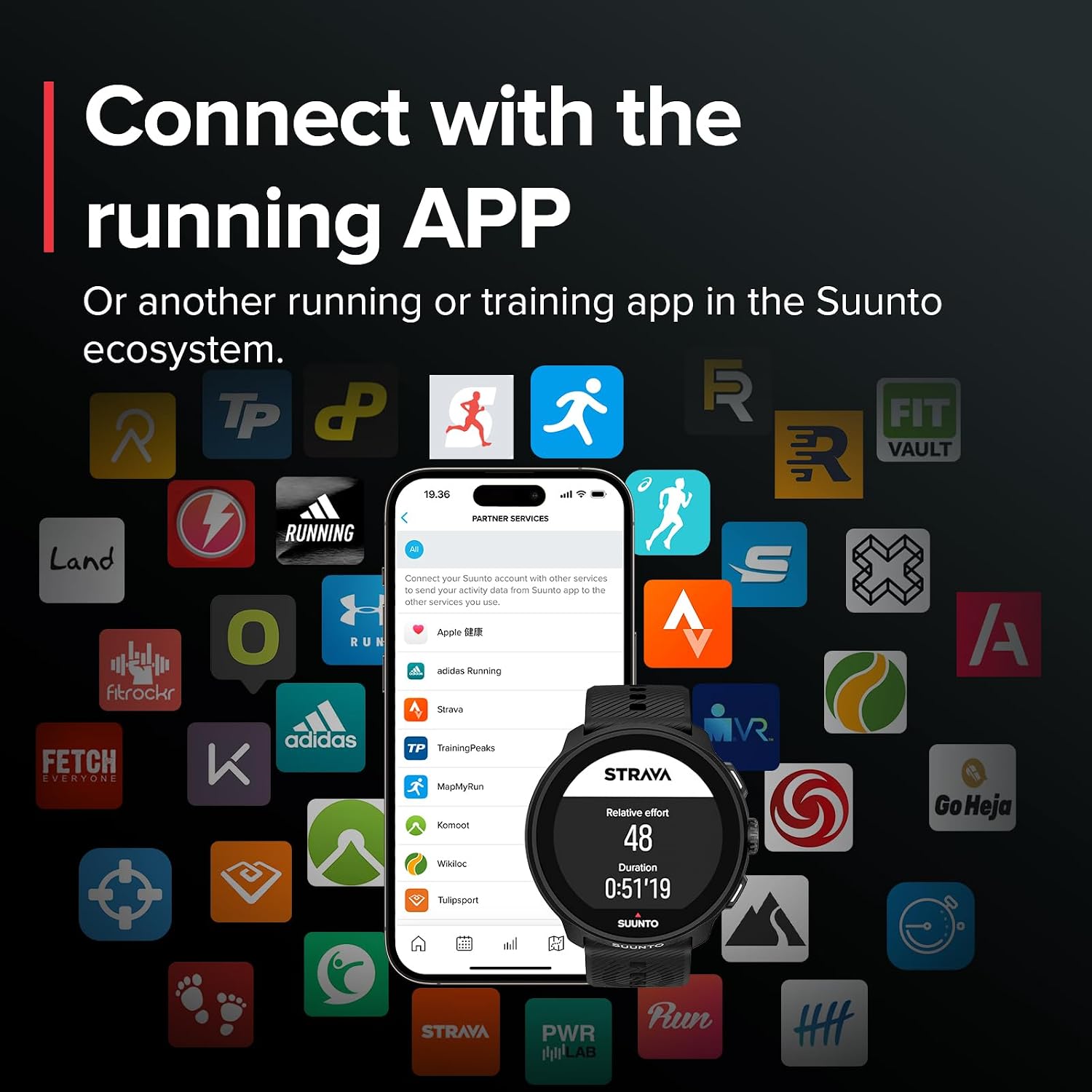 SUUNTO Run Sports Watch, 1.32' AMOLED Touchscreen w/Crown Button, 12D Battery Life, Dualband Accurate GPS, Wrist Heart-Rate & Sleep Health Tracking, 35g Lightweight & 4GB Offline Music, Frost Gray