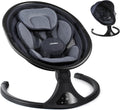 LAREX Baby Swing to Toddler Electric Infant Swing Portable for Newborn Boy Girl, 5 Sway Speeds with Remote Control, 12 Preset Melodies and Bluetooth, 0-6 Months Max 20 Lbs (Modern Black)