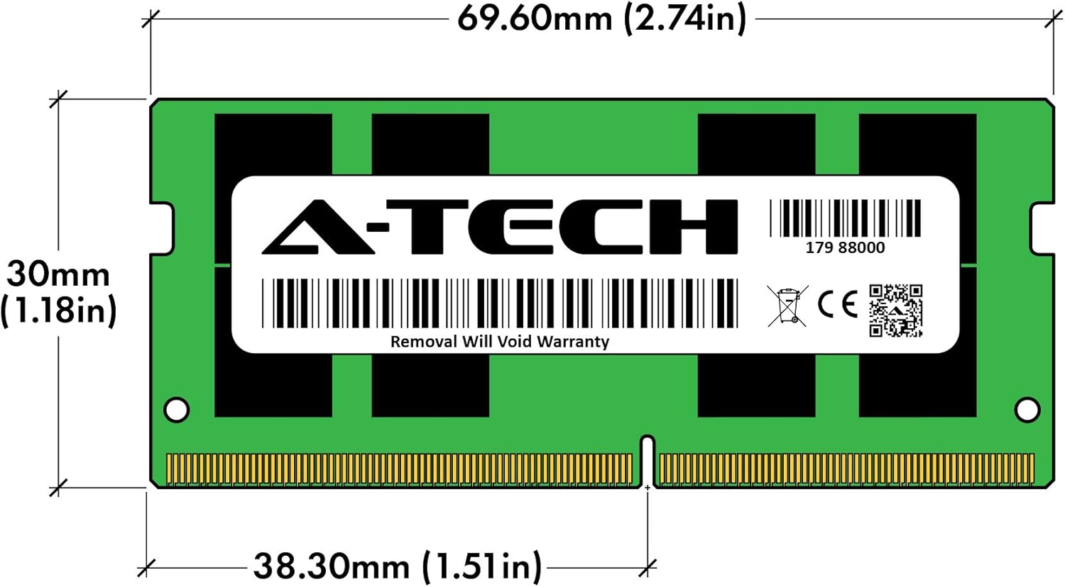 A-Tech 32GB Kit (2x16GB) RAM for MSI GF63 Thin Laptop | DDR4 2666MHz PC4-21300 SODIMM 1.2V 260-Pin Non-ECC SO-DIMM Memory Upgrade