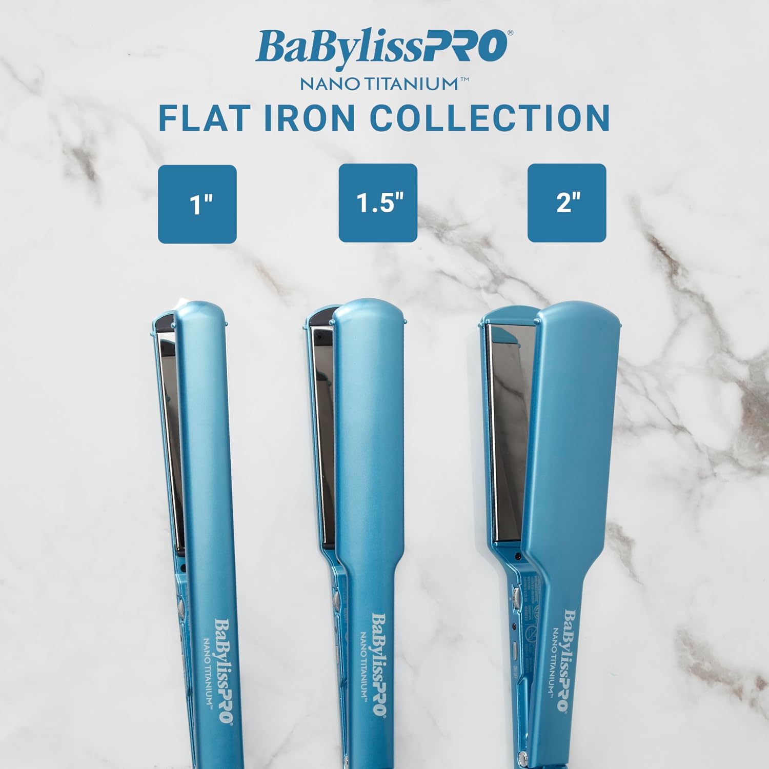 BabylissPRO Nano Titanium Ultra-Thin Hair Straightener, Professional Flat Iron, 5-Inch Extended Plates for Faster Straightening, for All Hair Types