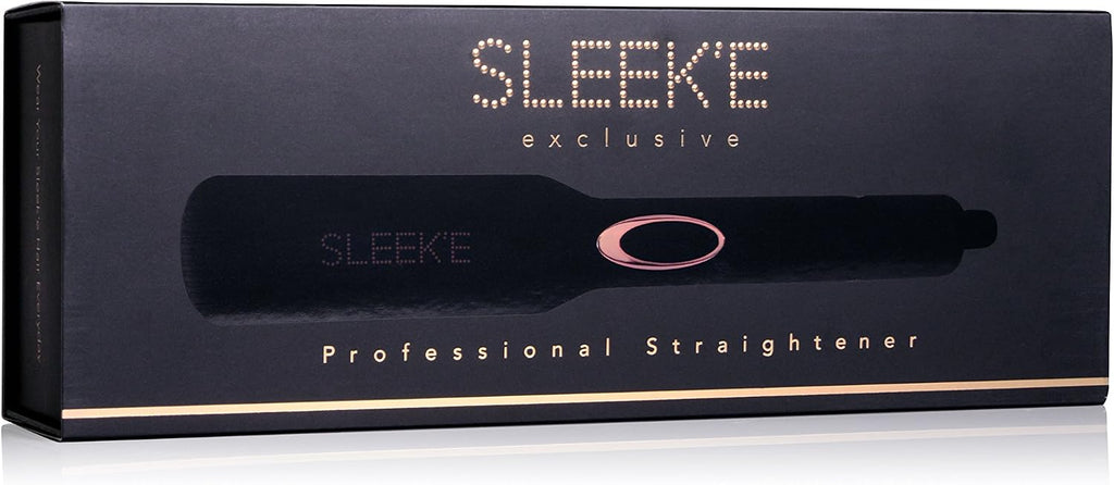 Sleek'e Hair Infrared 2' Wide Flat Iron Professional Ceramic Tourmaline-Infused Titanium Straightener (2inch, Black and Rose Gold)