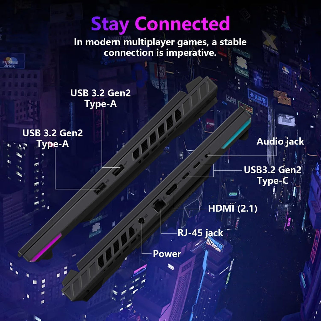 ASUS ROG Strix-G16 Gaming Laptop - 16' 165Hz 300 nits Display, AMD Ryzen 9 8940HX (Up to 5.3 GHz), NVIDIA GeForce RTX 5070 Ti, 64GB DDR5 RAM, 4TB SSD, WiFi 6E, Backlit KB, Win11 Pro, with Accessories
