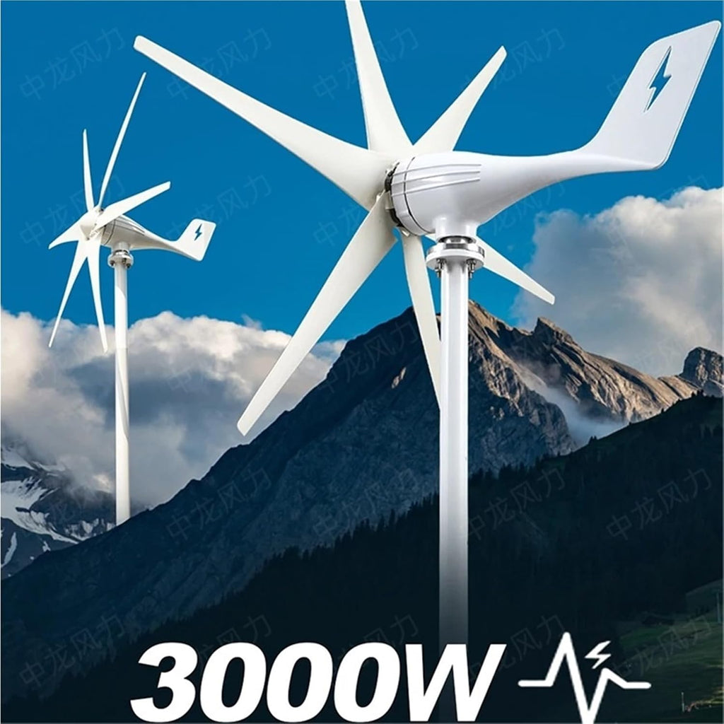 Wind Generator, 3000W 12V Wind Generator with Mppt Charging Controller for Home Use,Wind Turbines