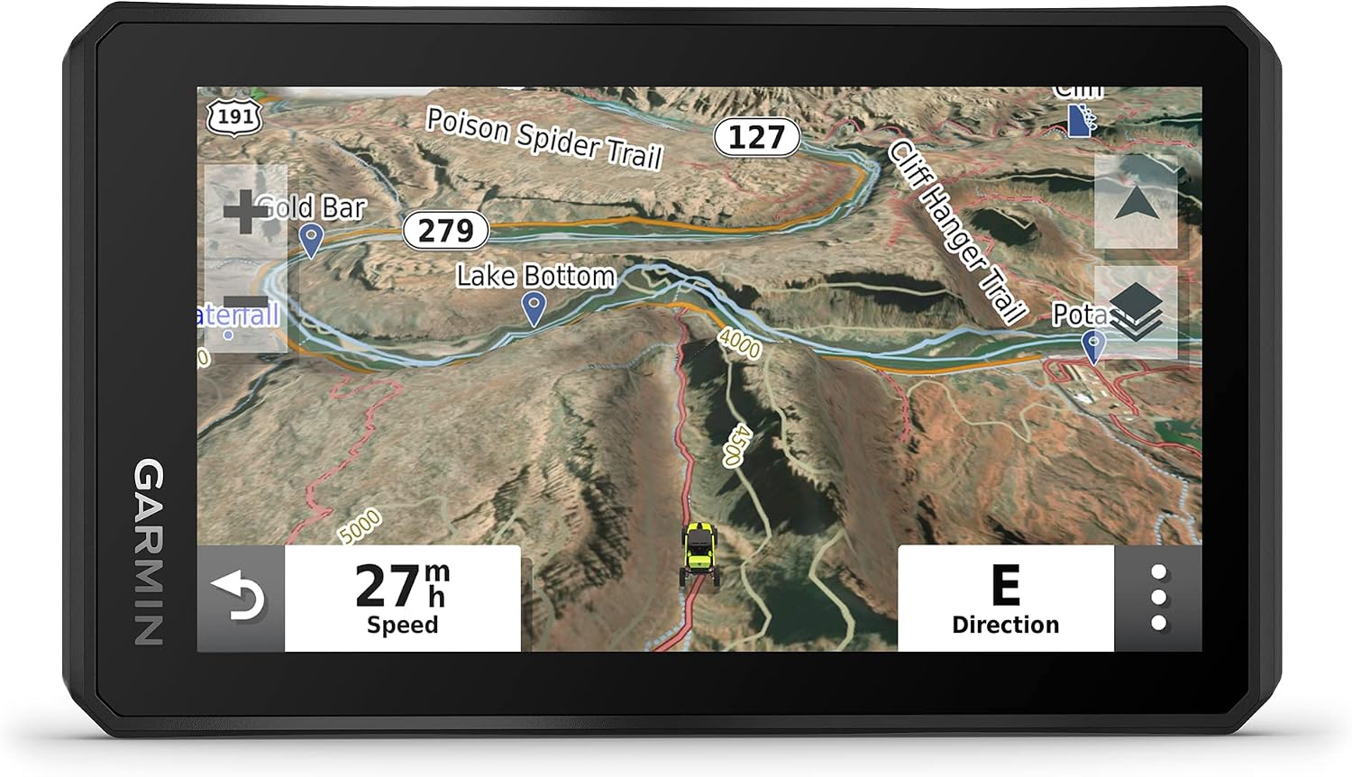 Garmin Tread Powersport Off-Road Navigator, Includes Topographic Mapping, Private and Public Land Info and More, 5.5' Display