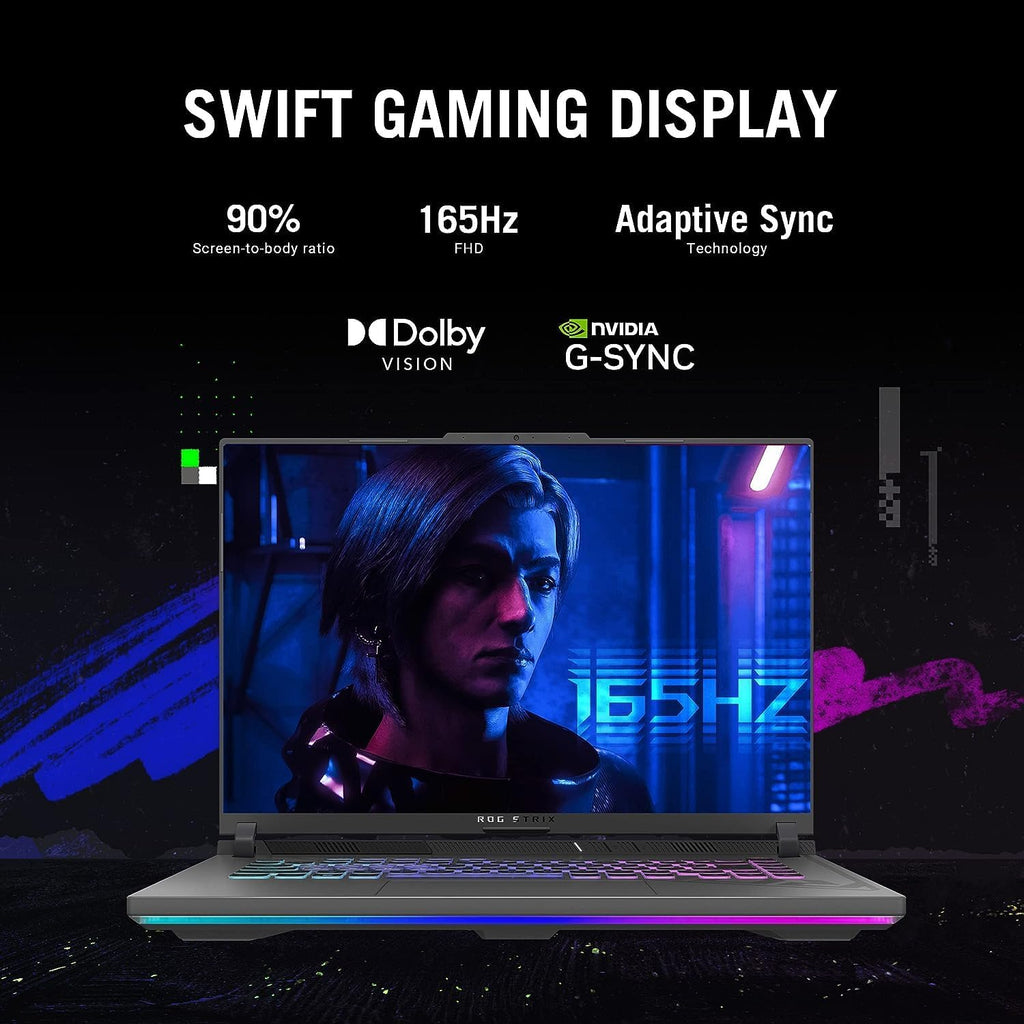 ASUS ROG Strix G16 Gaming Laptop, AMD Ryzen 9 8940HX (16 Cores, 32 Threads, up to 5.3GHz), NVIDIA RTX 5070Ti 12GB GDDR7, 64 GB DDR5 RAM, 2 TB SSD, 16' FHD WUXGA Display, Win 11 Pro, w/Accessories
