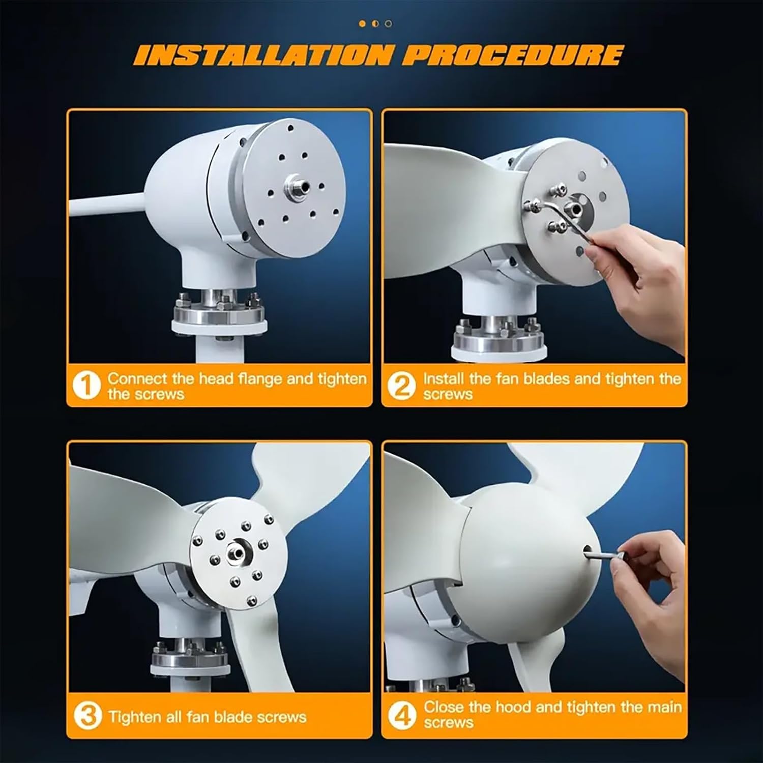 3000W Wind Turbine Generator Kit 12V 24v 48v Free Energy Windmill Horizontal Axis Wind Turbine Home Three Phase Generator Maglev Breeze Start(12V)