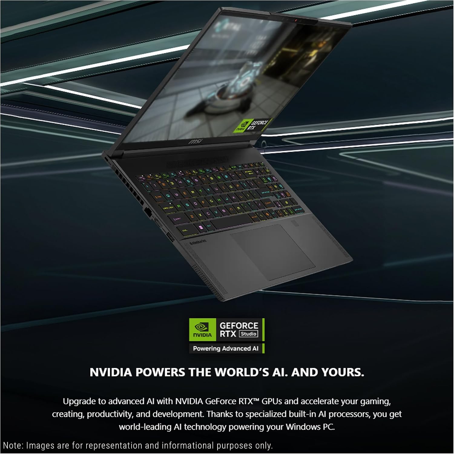 msi Stealth A16 AI+ Gaming Laptop, AMD Ryzen AI 9 HX-370, 32 GB LPDDR5x RAM, 2 TB PCIe SSD, 16' QHD+ (2560x1600) 240Hz, Nvidia G-Force RTX 5070 Ti, RGB Backlit Keyboard, W11 Pro, Core Black