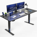 VIVO Electric 71 x 30 in Standing Desk, Touch Screen Adjustment, 220 lb Frame Support, 2E Series, Black Top Black Frame, DESK-KIT-2E71B