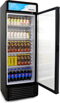 ROVSUN 12.5 Cu.Ft Commercial Refrigerator Display Refrigerator ETL NSF Certified, Commercial Beverage Cooler Glass Door Merchandiser Drink Fridge w/Adjustable Shelves LED Light for Bar Restaurant