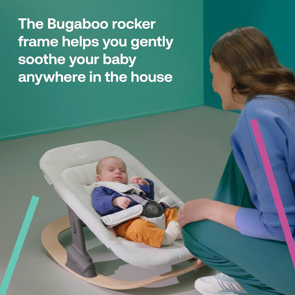 Bugaboo Giraffe Rocker Frame – FSC Certified Wooden Bouncer Base for Giraffe Newborn Set – Converts High Chair Newborn Seat into Portable Rocker – Natural Beechwood Baby Rocking Accessory