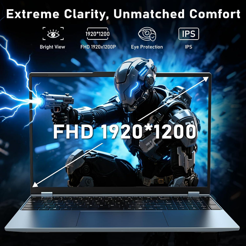 NAIKLULU Gaming Laptop,Window 11 Pro Laptop Computer, 16 Inch Lap Top,16GB RAM 1TB SSD PC 2026,MX350 Graphics,N95 4C/4T Processor(up to 3.4Ghz),Backlit Keyboard,FHD 1920 * 1200 Display,WiFi 5,BT4.0