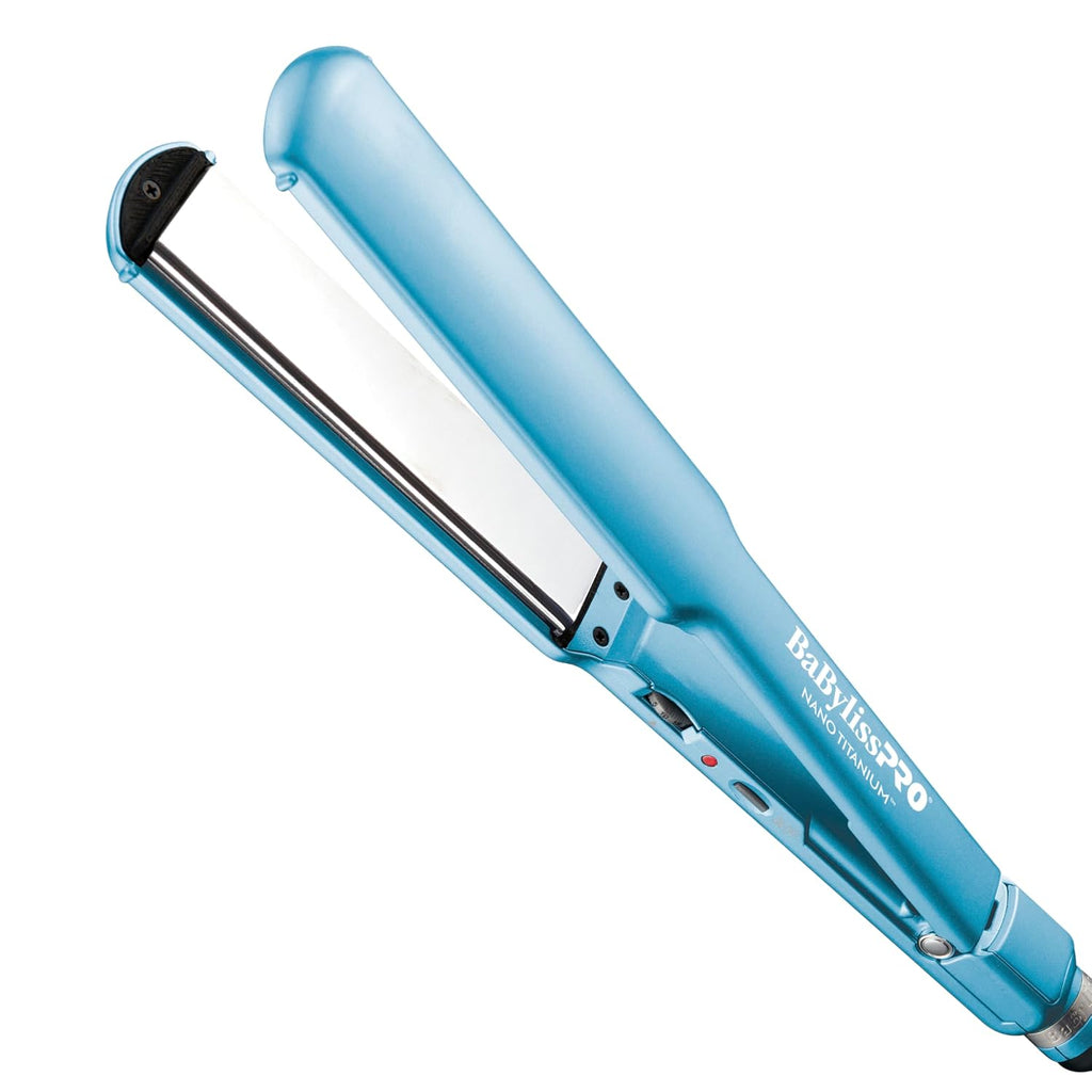 BabylissPRO Nano Titanium Ultra-Thin Hair Straightener, Professional Flat Iron, 5-Inch Extended Plates for Faster Straightening, for All Hair Types