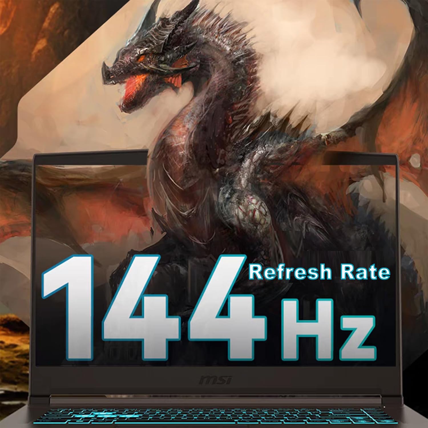 msi Thin 15.6' FHD 144Hz IPS Gaming Laptop, 13th Gen Intel Core i5-13420H, NVIDIA GeForce RTX 4050, 16GB RAM, 1TB SSD, WiFi 6, Backlit Keyboard, Cooler Boost, Windows 11 w/ICP Hub