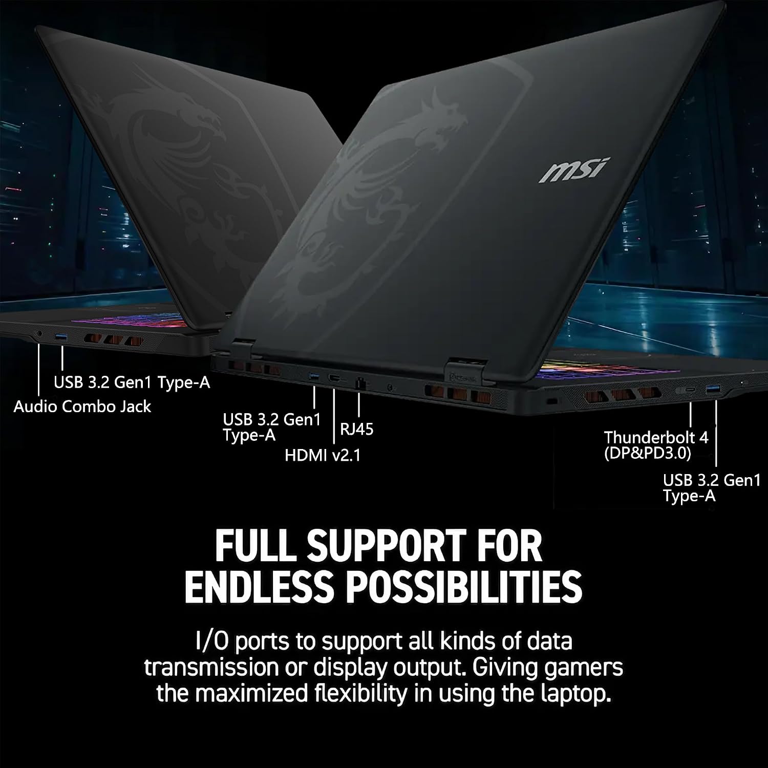 msi Crosshair 18 HX AI Gaming Laptop | 18' QHD+ IPS 240Hz | Intel Core Ultra 9 275HX | 64GB DDR5 1TB SSD | GeForce RTX 5070 (Up to 798 AI Tops) | RGB Backlit Thunderbolt 4 Win11 Pro w/DLCA Accessory