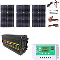 75W Solar Panel with USB Charging Port, 3000W Pure sine Inverter, Fast Charging, Waterproof Solar Inverter Combination kit, Suitable for RV and Party use(12V-220V)