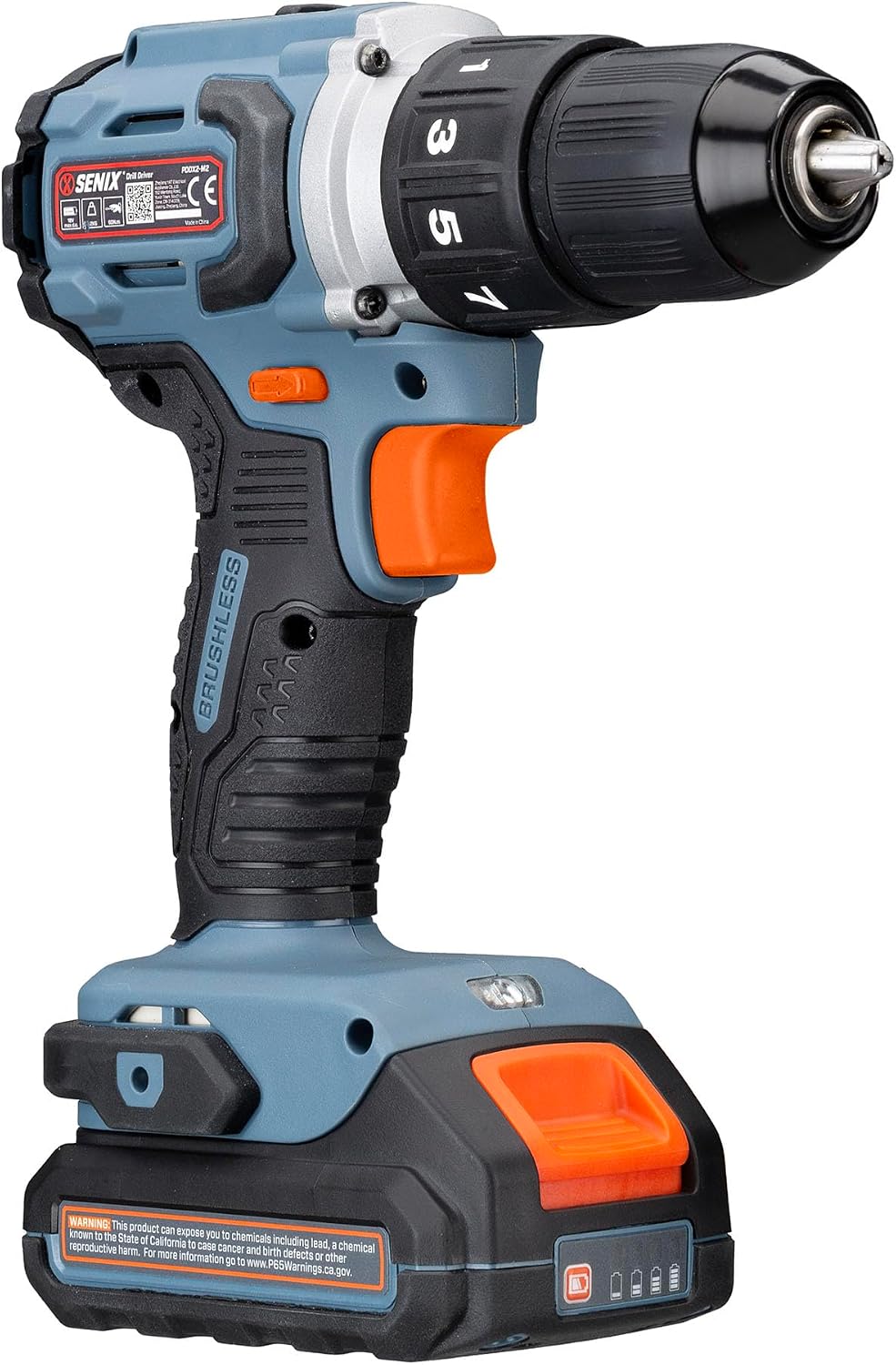 SENIX X2 20 Volt Max* 2-Piece Cordless Power Tool Kit with Battery Powered 1/2-Inch Drill Driver and 1/4-Inch Impact Driver, Includes Storage Bag, 2 2.0 Ah Batteries & Charger (S2K2B2-01)