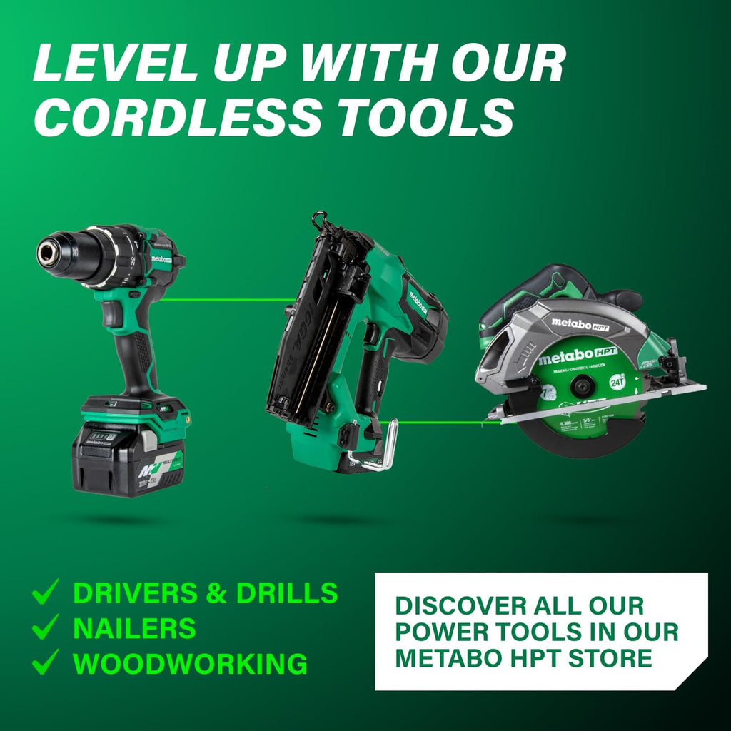 Metabo HPT 36V MultiVolt™ Cordless Brushless 1/2' Hammer Drill Kit, Power Drill Kit with Lithium-Ion Metabo Batteries , Case and Charger, Compact Lightweight Power Tool, DV36DC
