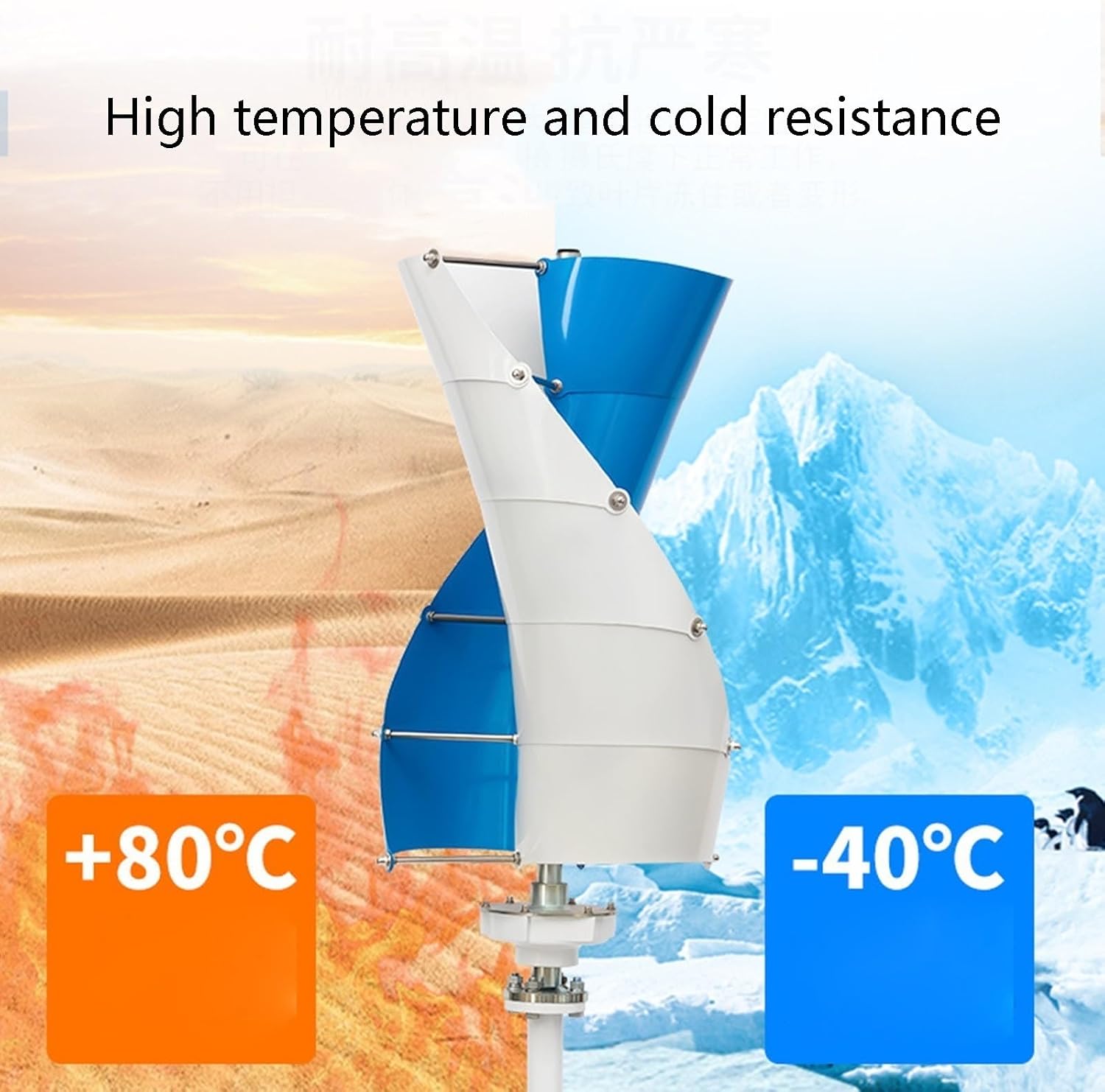 3000W Wind Turbine Generator Kit 12V 24V 48V 96V 120V Vertical Axis Wind Turbine Generator with Controller and Inverter Free Energy Windmill Home Use Three Phase Generator(120V)