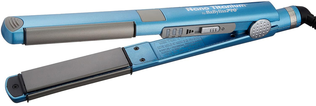 BaBylissPRO Nano Titanium Flat Iron Hair Straightener, 1' Curved Styler for Professional Salon Results and All Hair Types