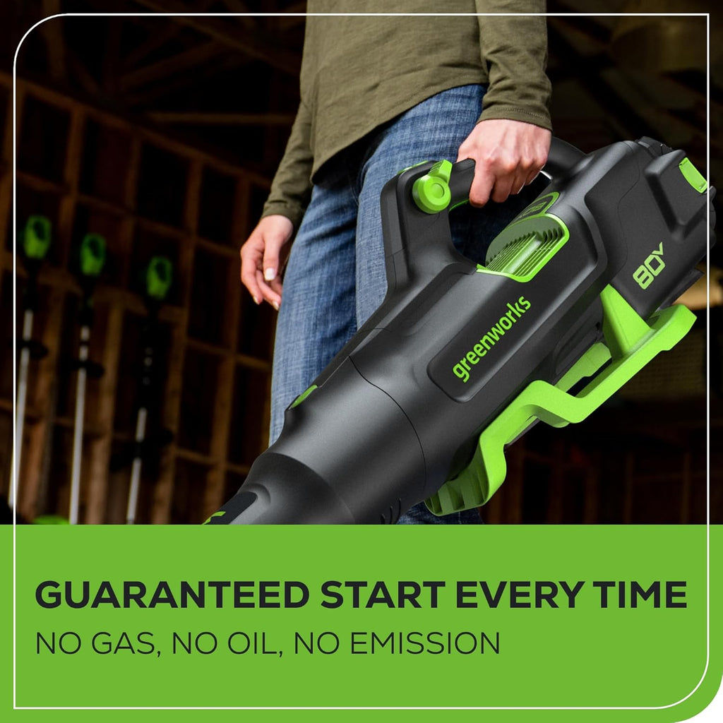 Greenworks 80V 16' Brushless Cordless String Trimmer and 700 CFM Leaf Blower Combo Kit, 2.5Ah Battery and Charger Included