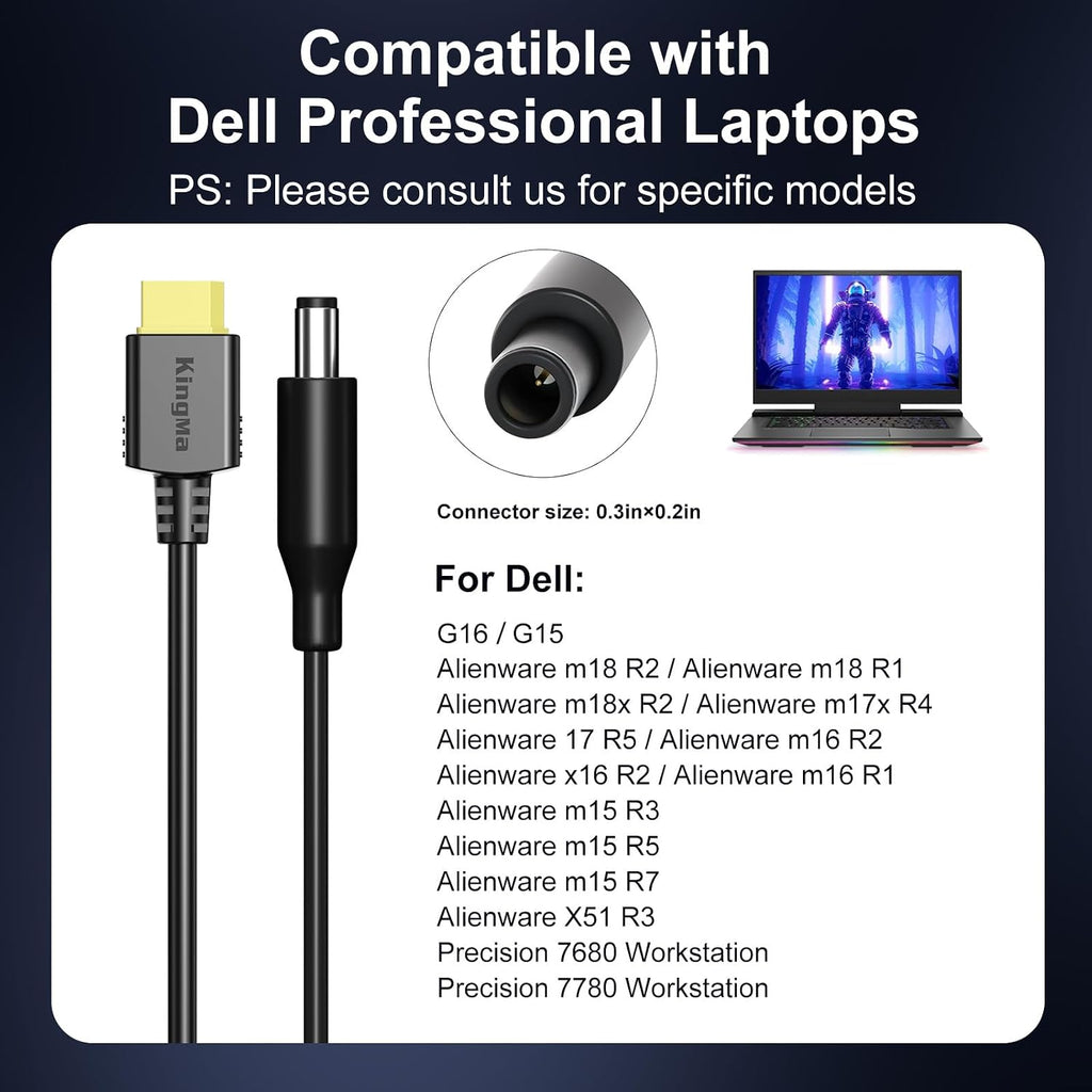 330W (20V/16.5A) GaN Gaming Laptop Charger for Dell with XT60 Port, PD 3.0 Fast Charging, 3-Port Portable Travel Adapter, Compatible with Dell G15/G16/G17, Alienware m16/m18/Alienware Aurora 16X 2026