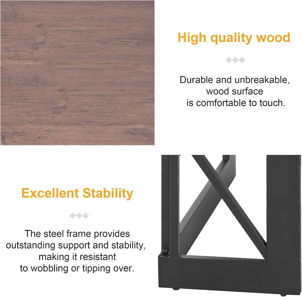 VECELO Corner Desk Computer Desk 41'x30'with Charging Station & Keyboard Tray & Storage Shelves for Small Space,Triangle Table for Home Office Bedroom,Rustic Natural Brown