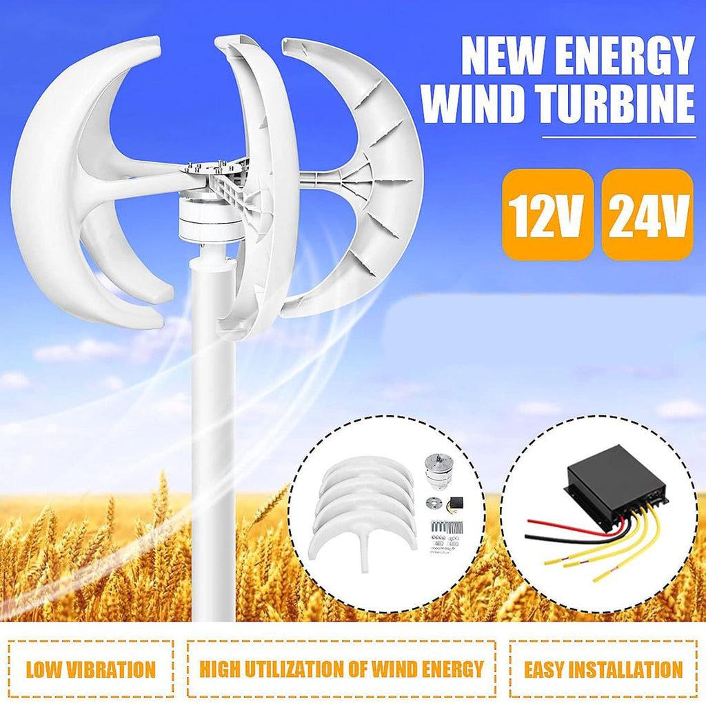 with Controller Vertical Axis Wind Generator 3000W, 12V 24V Wind Turbines Generator for Home Hybrids Streetlight