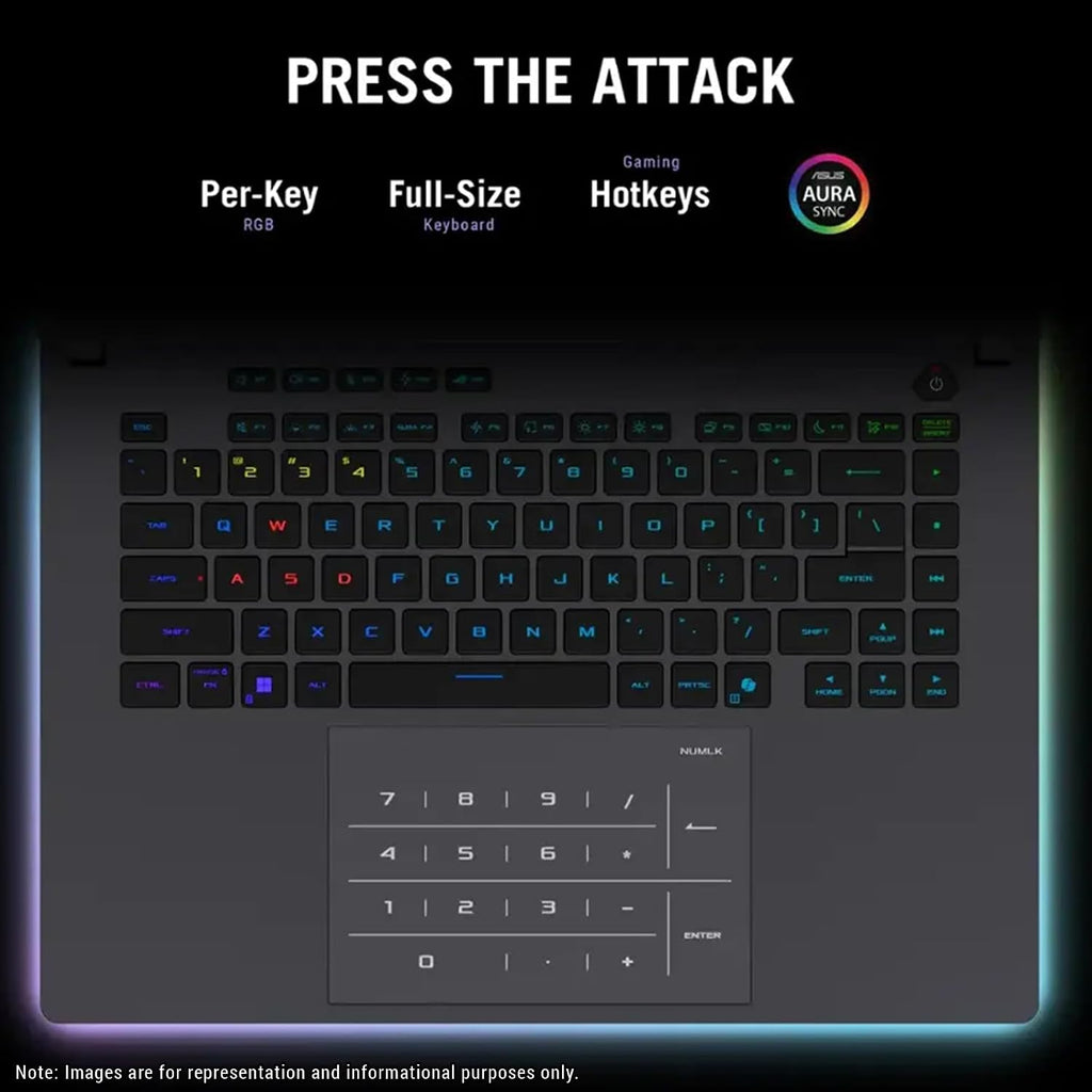 ASUS ROG Strix G16 Gaming Laptop, Intel Ultra 9-275HX, 32 GB DDR5 RAM, 2 TB PCIe SSD, 16' 2.5K (2560x1600) 240Hz Nebula Display, Nvidia G-Force RTX 5070, RGB Backlit Keyboard, W11 Pro, Eclipse Gray