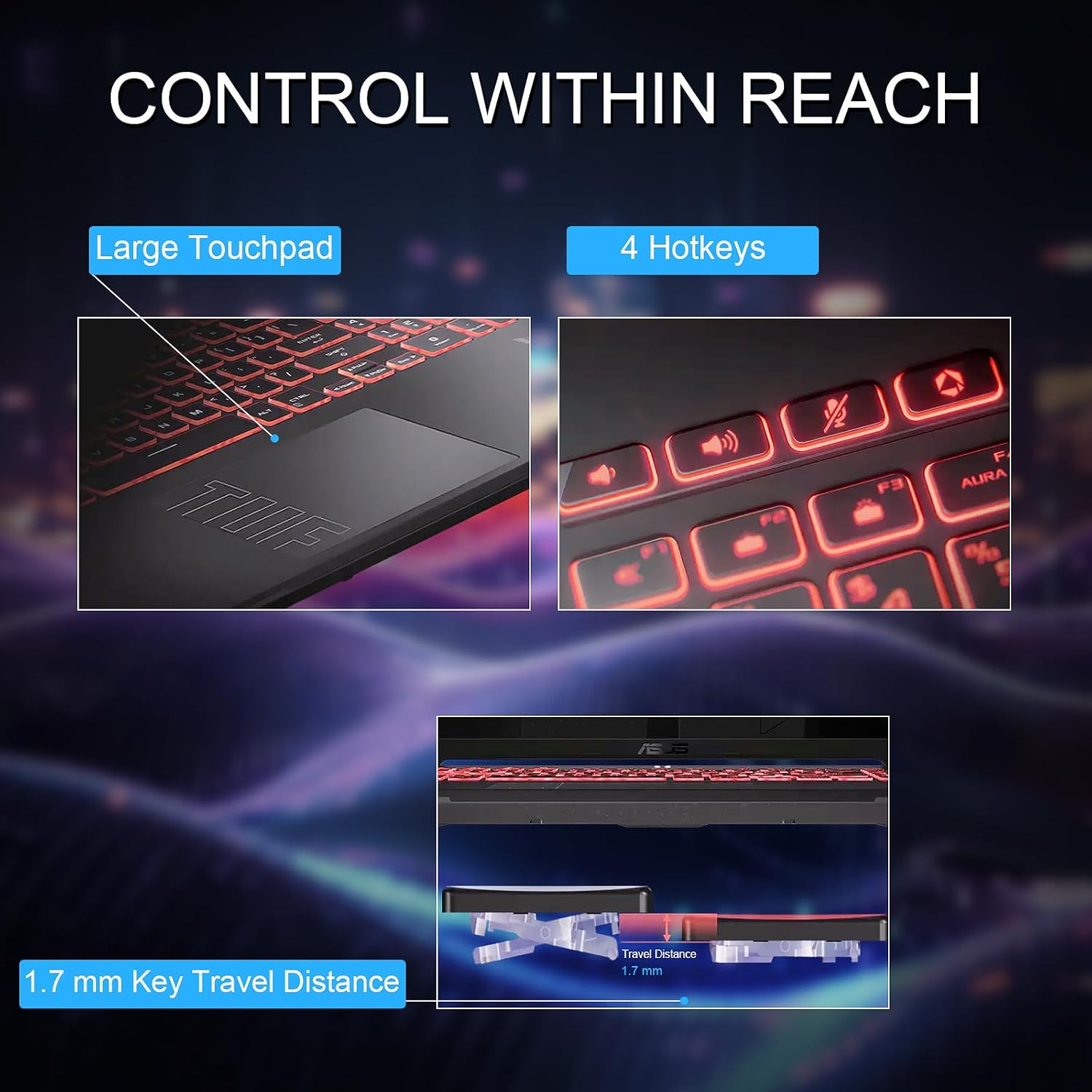 ASUS TUF A16 Gaming Laptop, 16' 165Hz WUXGA Display, AMD Ryzen 7 7735HS(8-core), ‎64GB DDR5 RAM, 2TB SSD, Radeon RX 7700S, 100% sRGB, Backlit Keyboard, WiFi 6, Windows 11 Pro & Designed Mouse