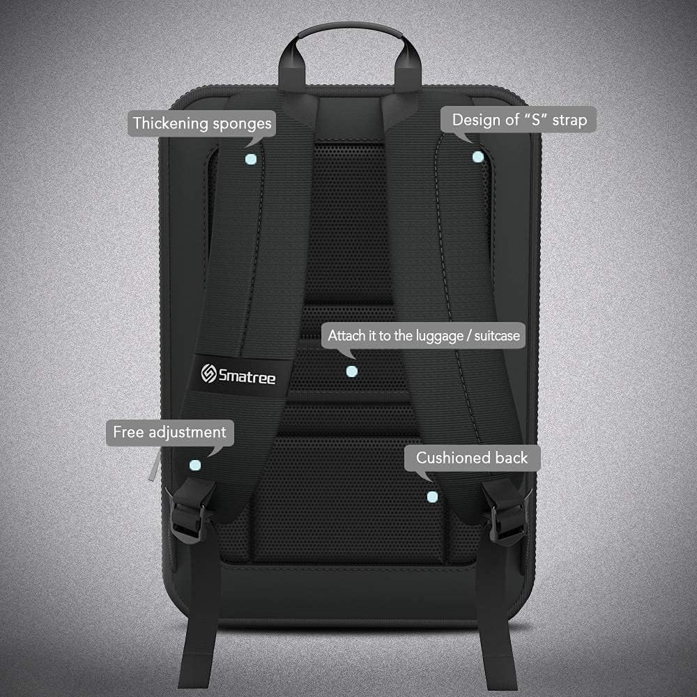 Smatree 15.6 -16 inch Waterproof Man Tech Backpack for MacBook Pro M4 2024 /M3 2023/M2 A2991 A2780 A2485,ROG Zephyrus G15/Zephyrus Duo 15 SE, IdeaPad Gaming 3,ASUS TUF F15/A15 Hard Travel Carrying Bag