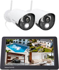 CasaCam Guardiancam Deluxe | 4-Channel Wireless Security Camera System with 10.1' Touchscreen Monitor & 2 1080p Cameras | Longer Range, Two-Way Audio, Free APP, 32GB SD Card Installed, VS5102A