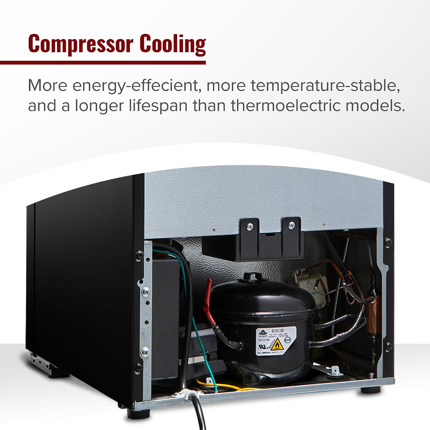Wine Enthusiast 24-Bottle Compressor Wine Cooler w/Upright Bottle Storage - Freestanding 2.4 Cu. Ft. Wine Refrigerator, LED Digital Control Panel, Energy-Efficient Cooling of 41-64°F
