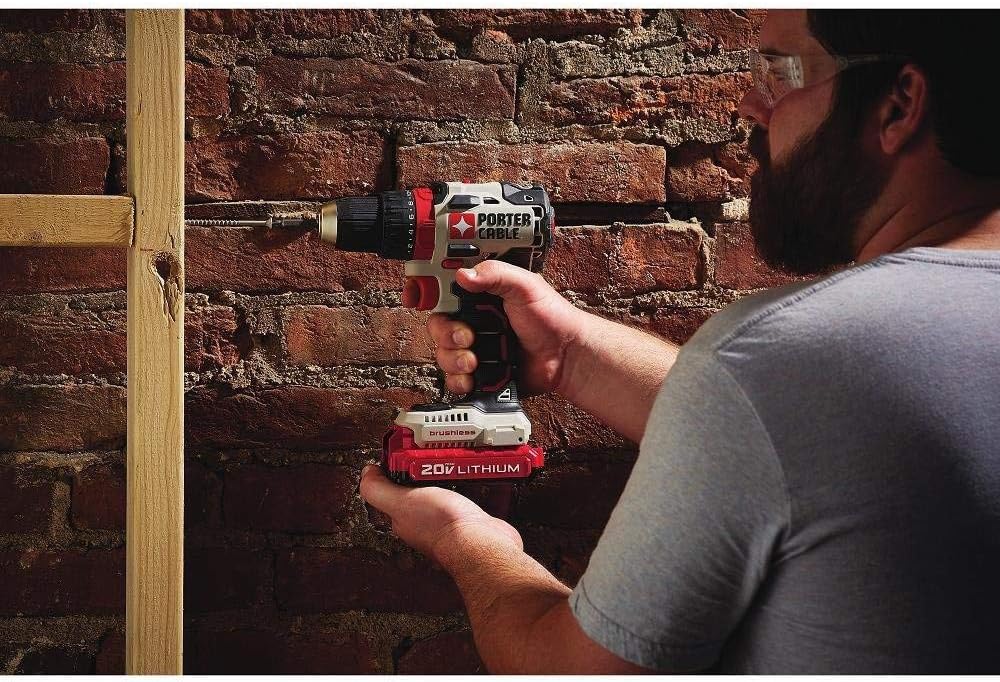 PORTER-CABLE 20V MAX Cordless Drill Driver Kit with 2 Batteries and Charger, 1/2 Inch (PCCK607LB)