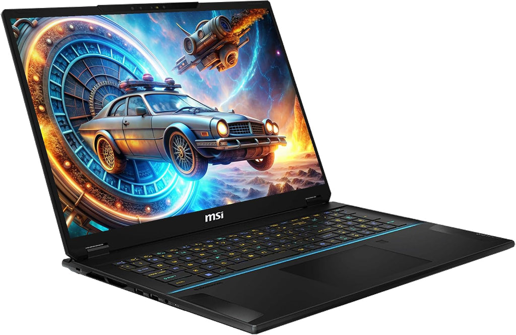 MSI Stealth 18 AI Studio Gaming Laptop, Intel Ultra 9-185H, 64 GB DDR5 RAM, 4 TB + 4 TB PCle SSD, 18' QHD+ (2560x1600) 240Hz, Nvidia G-Force RTX 4080, Backlit Keyboard, W11 Home